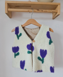 Teddy gilet tulpen