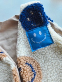 Teddy gilet beige smiley