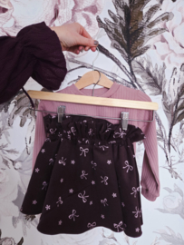 Paperbag rok - strikjes