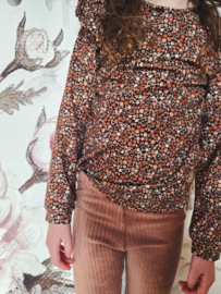 Broekje - rib fluweel bruin