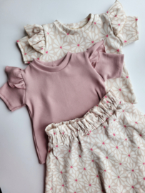 Ruffle top - rib hart & bloem