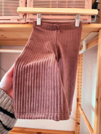 Broekje - rib fluweel bruin