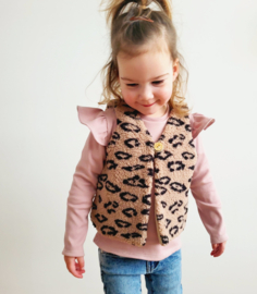 Leopard teddy gilet