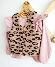 Leopard teddy gilet