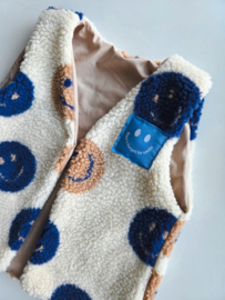 Teddy gilet beige smiley
