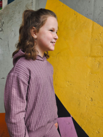 Sweater textuur mauve