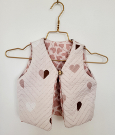 Reversible gilet hartjes