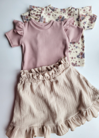 Paperbag rok - hydrofiel beige