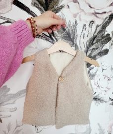 Teddy gilet beige