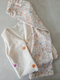 Teddy gilet smiley oranje & roze