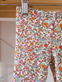 Broekje - trendy bloem fuchsia & oranje