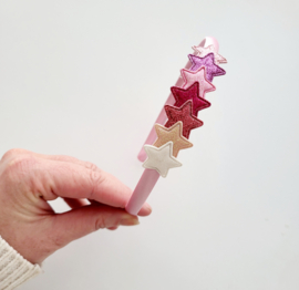 Roze diadeem met sterren