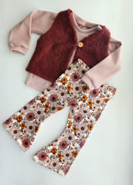 Longsleeve rib oud roze