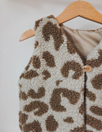 Teddy gilet leopard