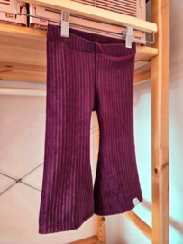 Broekje - rib fluweel burgundy