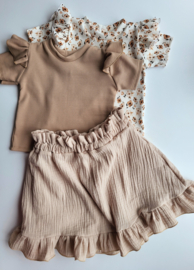 Paperbag rok - hydrofiel beige