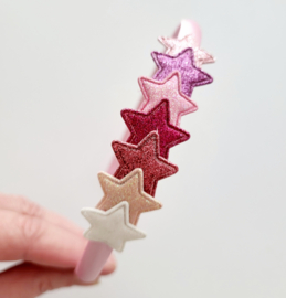 Roze diadeem met sterren