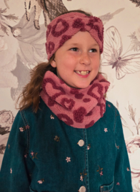 Voordeelset: teddy hartjes haarband & colsjaal