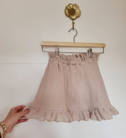 Paperbag rok - hydrofiel beige