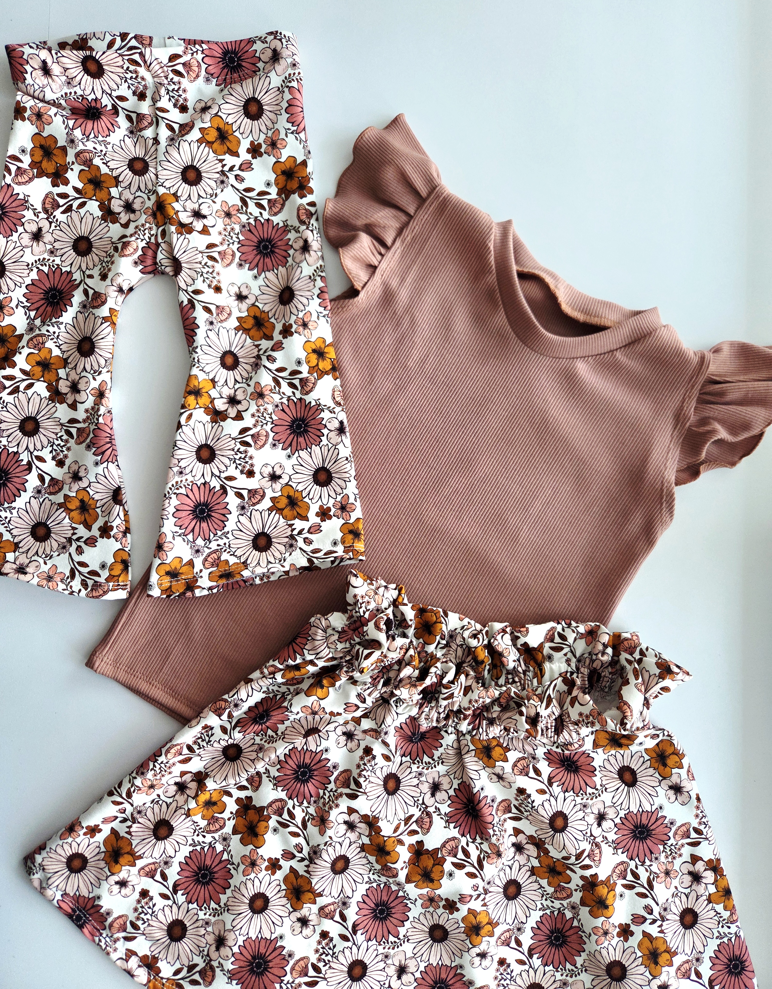 Paperbag rok - vintage daisy