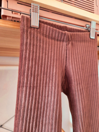 Broekje - rib fluweel bruin