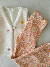 Teddy gilet smiley roze & geel