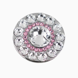 Poppy Hills Pink golfbal marker "Girls Golf Bling"– zilver / roze.  Vanaf: €20,95 - €29,95