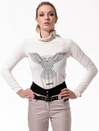 Dames sweater Meryl Print - lange mouw - kleur Creme