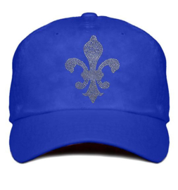 Damen Cap "Titania" Blau - design Lilie (Rhinestones)