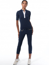 Dames golfbroek stretch met ritsen MDC - Lengte 7/8 - Navy blauw