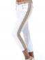 Dames golfbroek stretch met ritsen MDC - Lengte 7/8 - Wit/Taupe