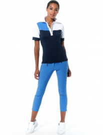 Dames golfbroek stretch met ritsen MDC - Lengte 7/8 - Kobalt blauw
