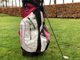 Golf Strokes Zahler aus Leder mit Kristallen  - Lila