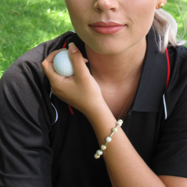 Golf Goddess golfslagen teller "Chelsea Charles" – gouden en zilveren golfbalbedels