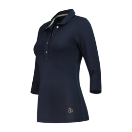 Dames  polo "PAR69" donker blauw - Bien Sort