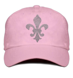 Damen Cap "Titania" Hell Rosa - design Lilie (Rhinestones)