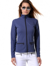 Dames sport jacket MDC Meryl Print - kleur Navy Blauw/Wit