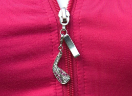 Ritshanger - "Fashion Zipper" - golfclub met roze strass steentjes