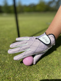 Dames golfhandschoen "Glove It" – (rechts) design Rose Gold Quilt