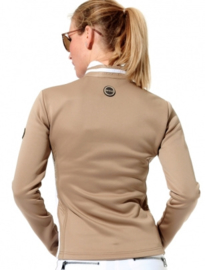 Dames sport jacket MDC Softshell - kleur Walnoot/Wit