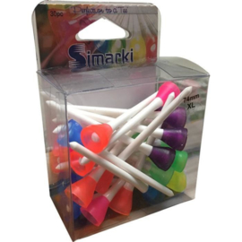 Golftees Simarki – Mix  Farben ( mit Weiss) (74 mm – xl) 30 Stück