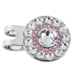 Poppy Hills Pink golfbal marker "Girls Golf Bling"– zilver / roze.  Vanaf: €20,95 - €29,95