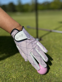 Dames golfhandschoen "Glove It" – (links) design Rose Gold Quilt