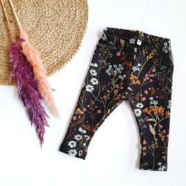 Basic legging, dried flowers, maat 68