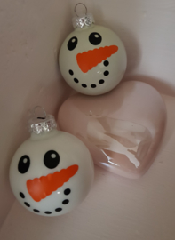 Kerstbal Sneeuwpop (met naam) UITVERKOCHT!!