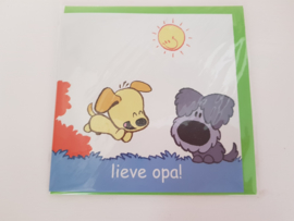 Woezel en Pip kaart Lieve opa!
