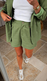 LOTUS linen shorts olive