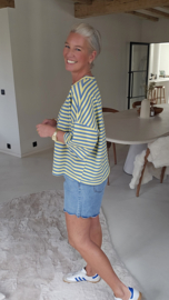 STRIPED BREEZE short-sleeved sweatshirt blue