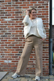 LOE wide leg jogger pants taupe