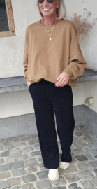 ZITA soft corduroy pants black